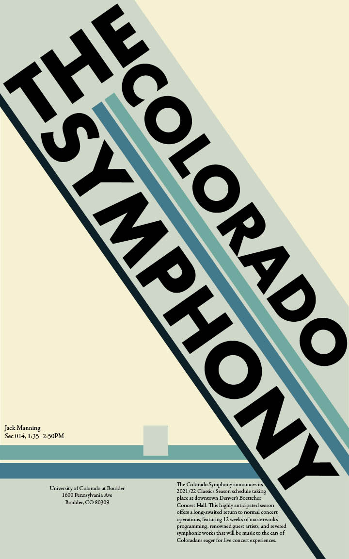 Front Side of a Poster Mailer for the Colorado Symphony Orchestra